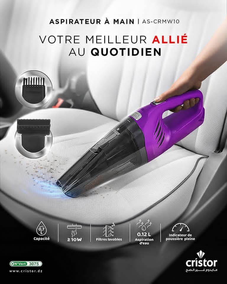 ASPIRATEUR CRISTOR A MAIN SANS FIL